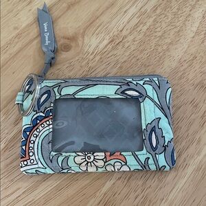 Vera Bradley Blue and Green Patterned ID Case